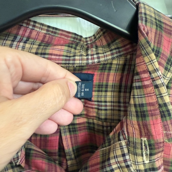 RALPH LAUREN CLASSIC FIT Men’s Button Up Dress Shirt Plaid Large Long Sleeve - Picture 4 of 5